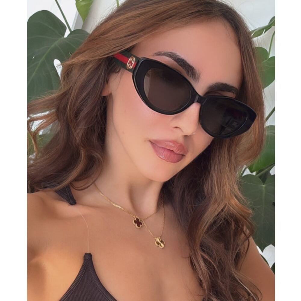 NEW Gucci GG1862S Black Cat Eye Sunglasses $515